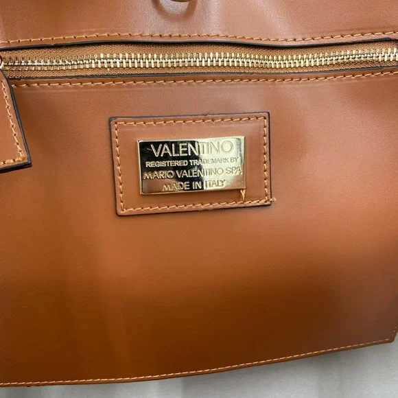 NEW! VALENTINO BY MARIO VALENTINO MAGNUS SOHO MONOGRAM LEATHER TOTE - Picture 8 of 16